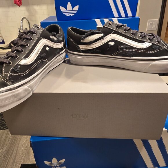 Vans OTW Old Skool 36 Vibram Canvas Distressed 'Black' VN000D2GSLV Mens 10 NEW - Picture 3 of 14